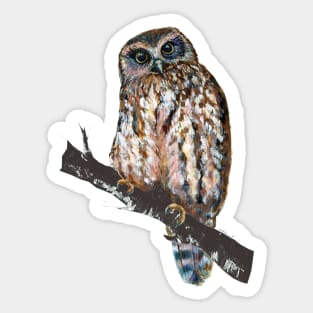 Mrs Ruru, New Zealand Morepork Owl Sticker